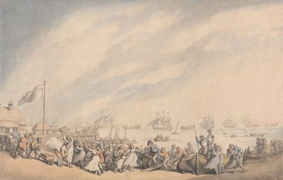 Die Rückkehr der Flotte nach Great Yarmouth im Jahr 1797 von Thomas Rowlandson